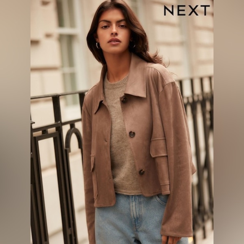 Suede Button-Through Jacket - Picture 5 of 5